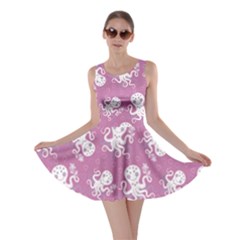 Purple Cute Octopus Stylish Design Skater Dress