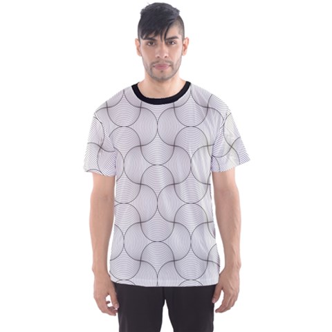 Black Abstract Pattern Line Design Men s Sport Mesh Tee by CoolDesigns