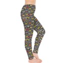 Colorful Crowd Of Owls Cute And Crazy Pattern Leggings View4