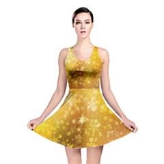 Golden Snow Flake Reversible Skater Dress