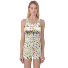 Colorful Flower Pattern Women s One Piece Swimsuit