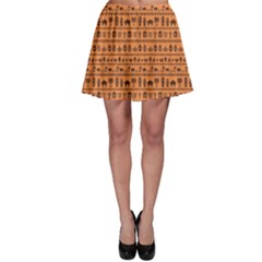 Orange African Tribal Pattern Ethnic Ornament With Different Skater Dress by CoolDesigns