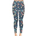 Colorful Cute Pattern Birds and Flowers Leggings View1