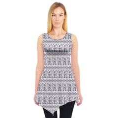 Purple Ethnic Vintage Elephant Business Sleeveless Tunic Top by CoolDesigns
