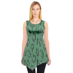 Green Halloween Seamless Design Pattern Sleeveless Tunic Top