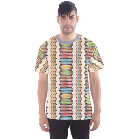 Colorful Ethnic African Beads Color Pattern Men s Sport Mesh Tee by CoolDesigns