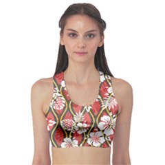 Brown Aloha Shirt Pattern Women s Sport Bra by CoolDesigns