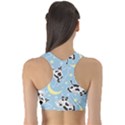 Blue Moo Cows At Night Pattern Women s Sport Bra View2