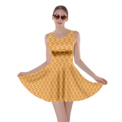 Yellow Colorful Honeycomb Skater Dress