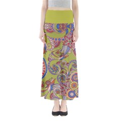 Olive Paisley Maxi Skirt