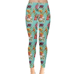 Mint Skull Leggings 