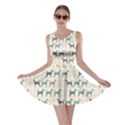 Gray Cute Doodle Pattern of Dog Silhouettes Endless Skater Dress View1