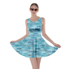 Blue Fish Silhouettes Skater Dress