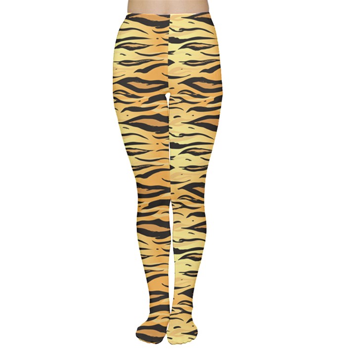 Yellow Tiger Pattern Women s Tights