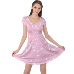 Pink Bird Love Gently  Cap Sleeve Dress by CoolDesigns