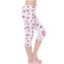Pink Origami Cranes in Love on the Branches Print Capri Leggings View4