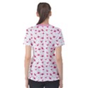 Pink Origami Cranes in Love on the Branches Print Women s Sport Mesh Tee View2