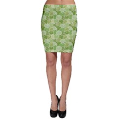 Green Ripe Green Apples Pattern Bodycon Skirt by CoolDesigns