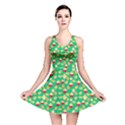 Green Easter Pattern Eggs and Chickens Reversible Skater Dress View1