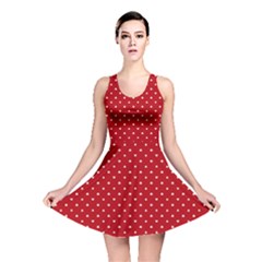 Red Poker Pattern Red Made Card Suits Reversible Skater Dress