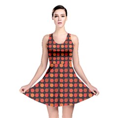 Orange Pattern Apples Reversible Skater Dress by CoolDesigns