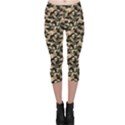 Dark Camouflage Pattern Capri Leggings View1