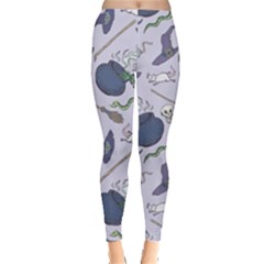 Purple Halloween Party Pattern Leggings