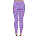 Purple Pattern Donuts Candies and Lollypops Check Leggings View2