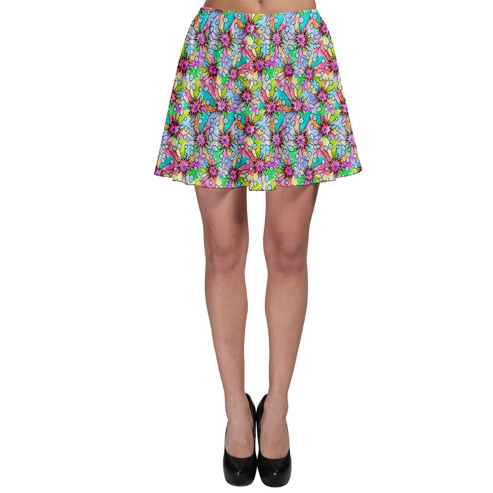 Colorful Abstract Pattern Skater Skirt