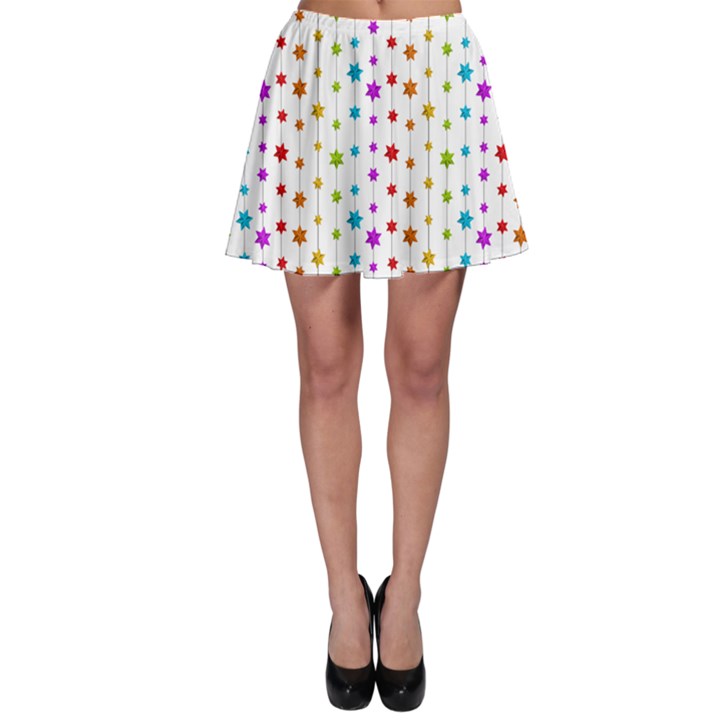 Colorful Pattern Christmas Decorations Skater Skirt