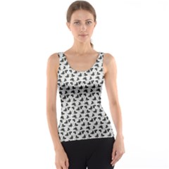 Gray Pattern With Butterfly Tank Top
