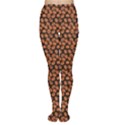 Brown Halloween Pattern With Simple Cute Pumpkins Tights View1