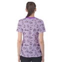 Purple Funny Cats Sketch Pattern for Your Design Women s Sport Mesh Tee View2