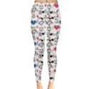 Colorful Dog and Cat Pattern Stylish Design Leggings View1