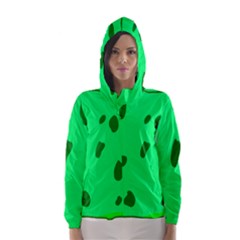 Alien Spon Green Hooded Wind Breaker (women)