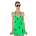 Alien Spon Green Halter Swimsuit Dress View1