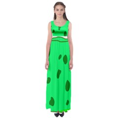 Alien Spon Green Empire Waist Maxi Dress by Alisyart