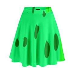 Alien Spon Green High Waist Skirt by Alisyart