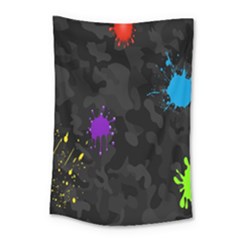 Black Camo Spot Green Red Yellow Blue Unifom Army Small Tapestry by Alisyart