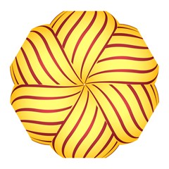 Yellow Striped Easter Egg Gold Mini Folding Umbrellas