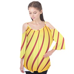 Yellow Striped Easter Egg Gold Flutter Tees