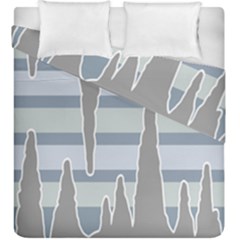 Cavegender Pride Flag Stone Grey Line Duvet Cover Double Side (king Size) by Alisyart