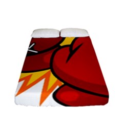 Boxing Gloves Red Orange Sport Fitted Sheet (full/ Double Size) by Alisyart