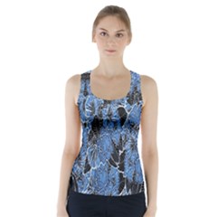 Floral Pattern Background Seamless Racer Back Sports Top by Simbadda