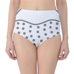 Cool Gel Foam Circle Grey High-waist Bikini Bottoms