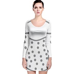 Cool Gel Foam Circle Grey Long Sleeve Velvet Bodycon Dress by Alisyart