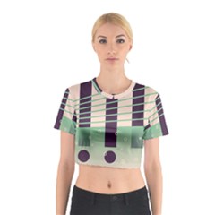 Day Sea River Bridge Line Water Cotton Crop Top by Alisyart