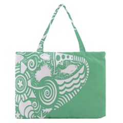 Fish Star Green Medium Zipper Tote Bag by Alisyart