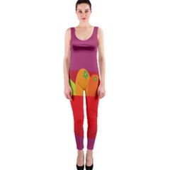 Fruitbowl Llustrations Fruit Banana Orange Guava Onepiece Catsuit by Alisyart