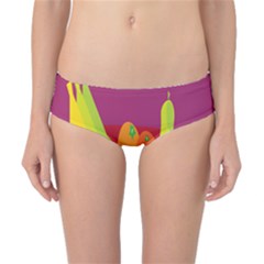 Fruitbowl Llustrations Fruit Banana Orange Guava Classic Bikini Bottoms